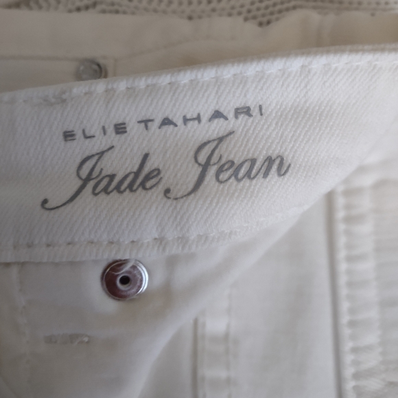 Elie Tahari for Bergdorf Goodman White High-waisted Fade Jean Sz. 4 - Picture 8 of 10